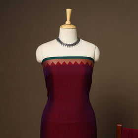 Maroon - 3pc cotton unstitched dharwad dress material