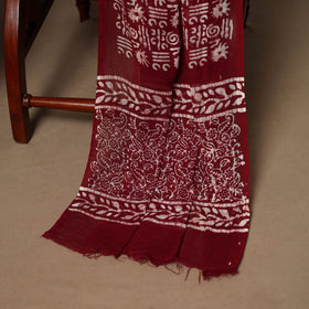 Maroon - 3pc cotton unstitched hand batik dress material 02