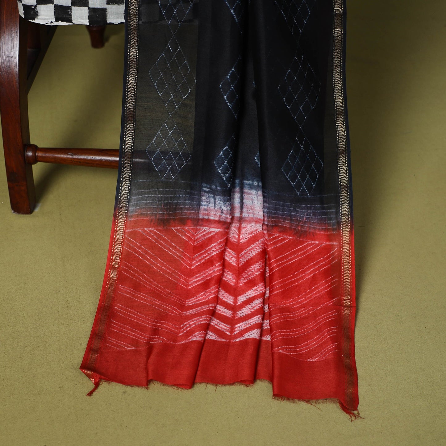 Maroon - 3pc cotton unstitched mangalagiri dress material