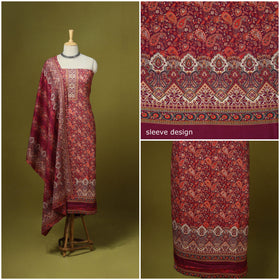 3pc digital merino wool unstitched dress material 39