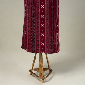 Maroon 3pc Handloom Cotton Sambalpuri Ikat Dress Material