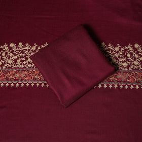 3pc heavy chain stitch embroidered merino wool unstitched