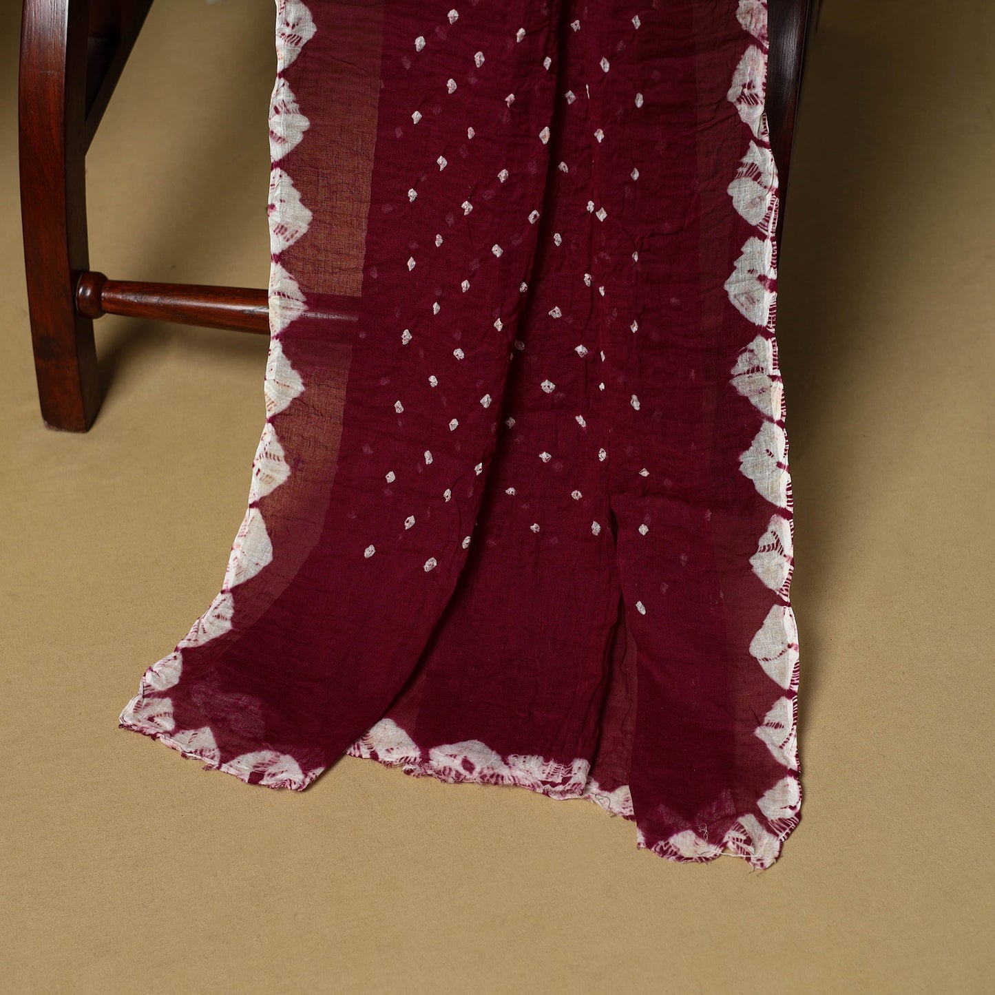 3pc kutch tie-dye satin cotton unstitched bandhani dress