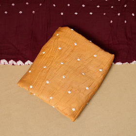 3pc kutch tie-dye satin cotton unstitched bandhani dress