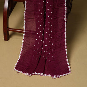 3pc kutch tie-dye satin cotton unstitched bandhani dress