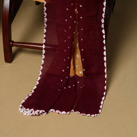 3pc kutch tie-dye satin cotton unstitched bandhani dress