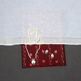 Maroon - 3pc unstitched sambalpuri ikat dress material