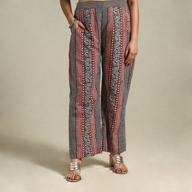 Maroon Bagh Block Print Natural Dyed Cotton Palazzo