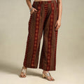 Maroon Bagh Block Print Natural Dyed Cotton Palazzo