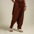 Maroon Bagh Block Print Natural Dyed Cotton Salwar
