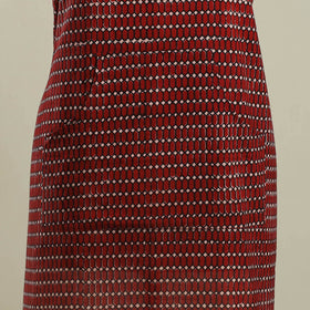 Buy Maroon Bagh Block Print Cotton Apron with Pocket