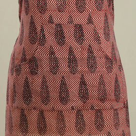 Buy Maroon Bagh Block Print Cotton Apron with Pocket