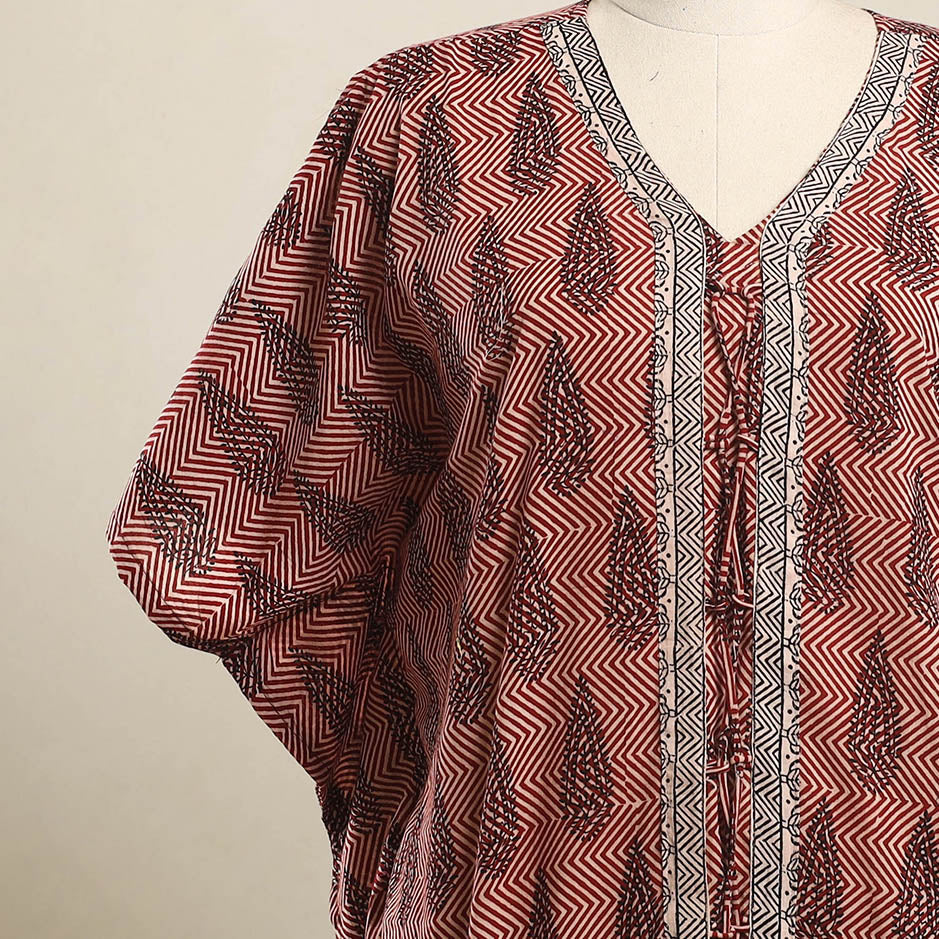 Buy Bagh Block Print Cotton Kaftan