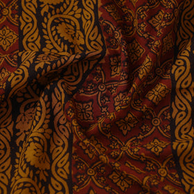 Maroon - bagh hand natural dyed cotton fabric 46