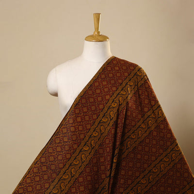 Maroon - bagh hand natural dyed cotton fabric 46
