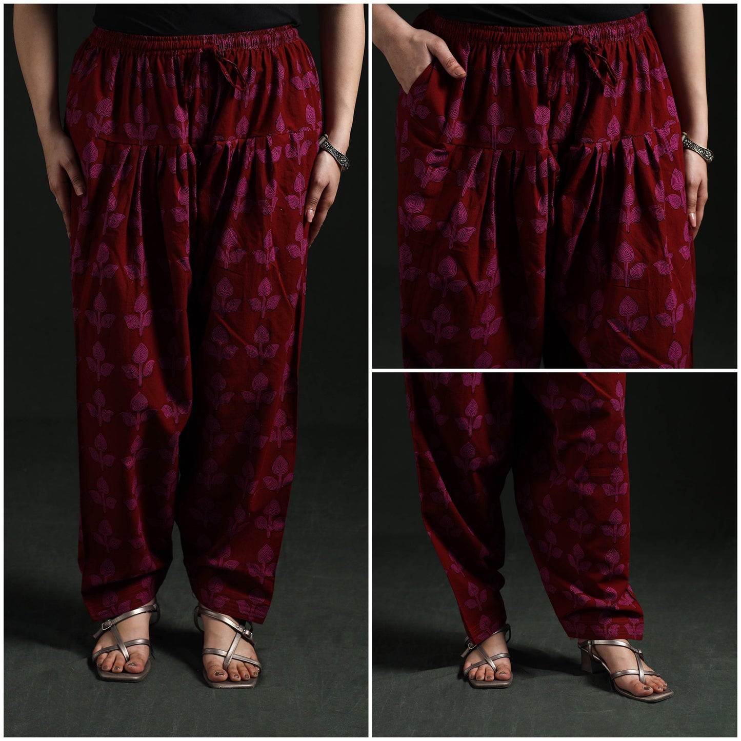 Bagh hand block print natural dyed cotton salwar 16