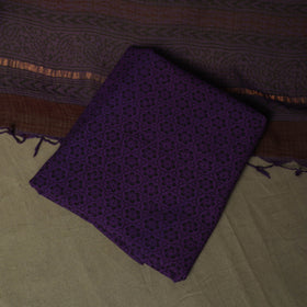 Bagh hand block print natural dyed kota doria cotton 3pc