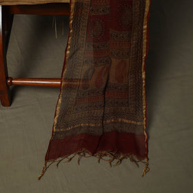 Bagh hand block print natural dyed kota doria cotton 3pc