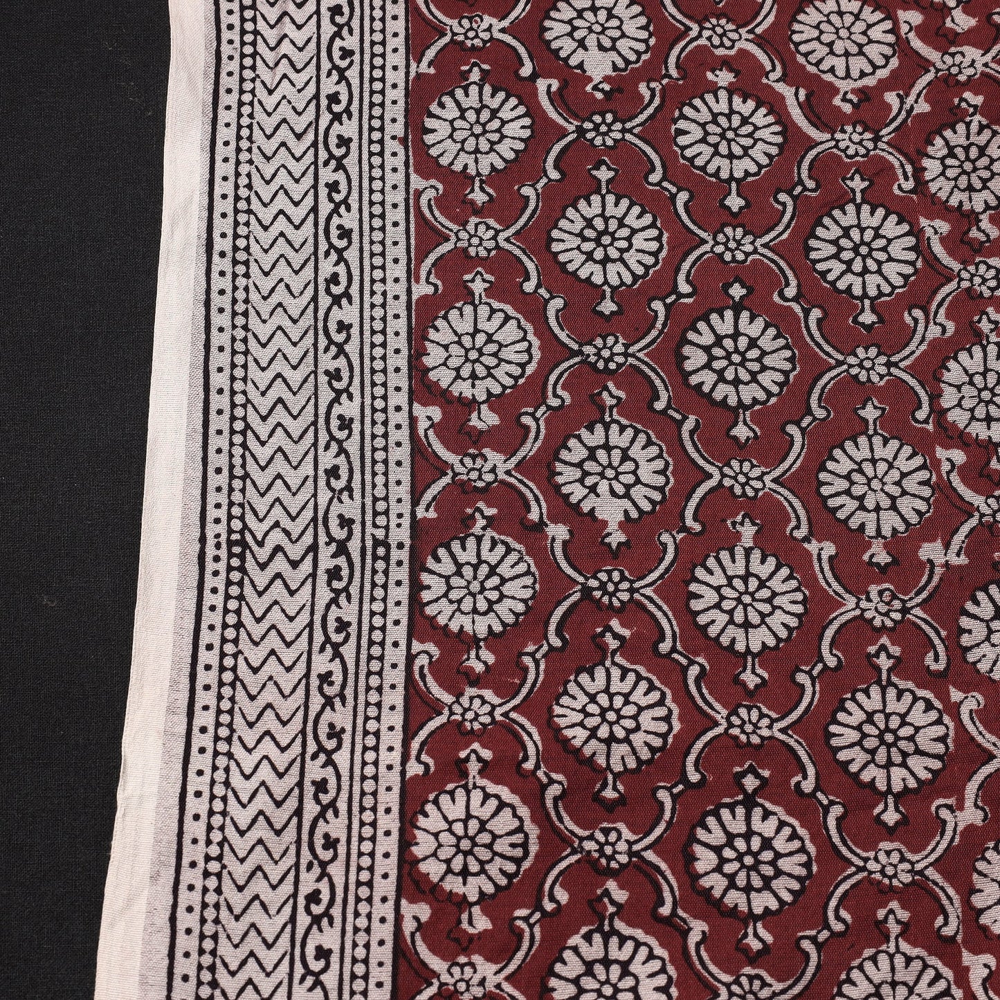  Bagh Hand Block Printed Chanderi Silk Handloom Fabric 