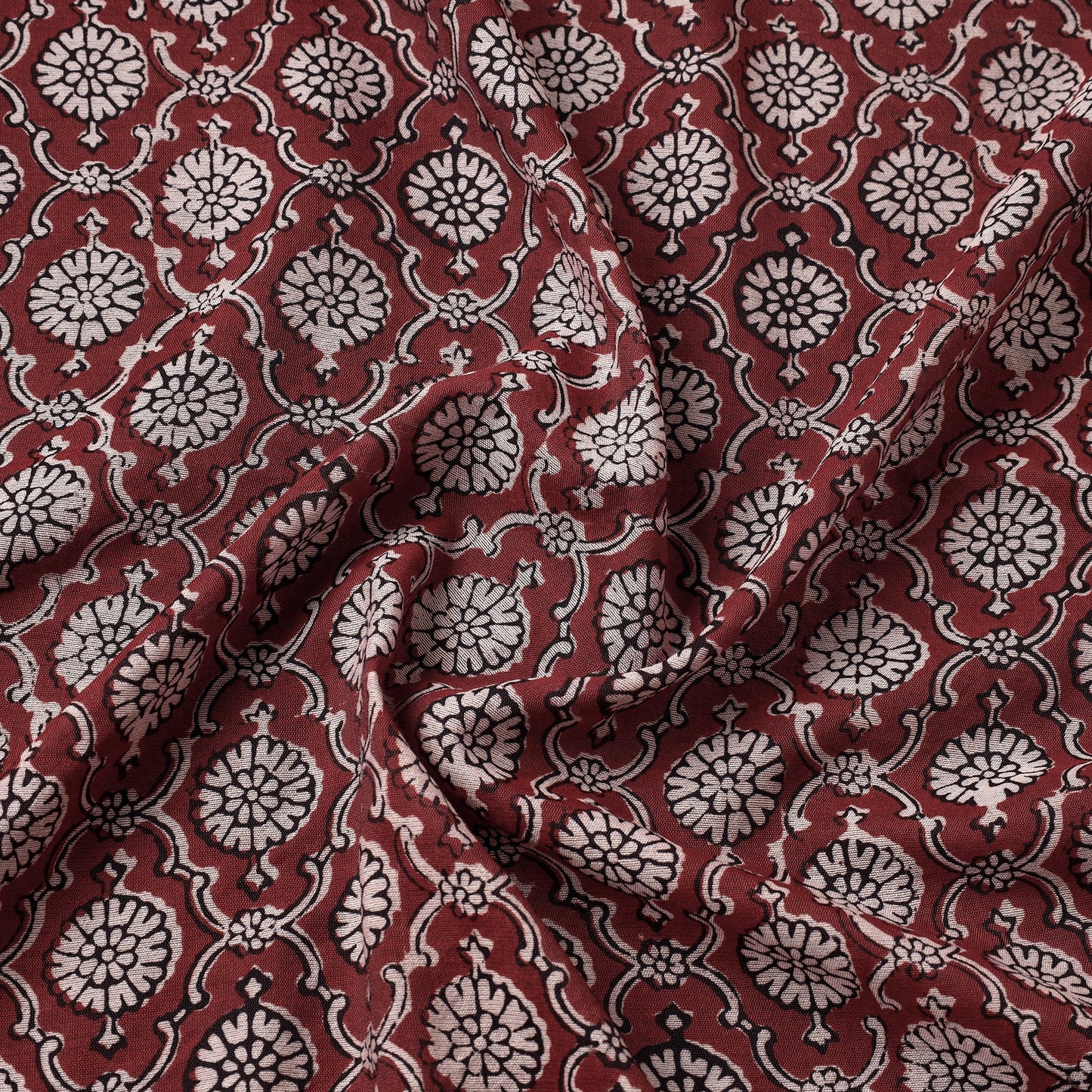  Bagh Hand Block Printed Chanderi Silk Handloom Fabric 