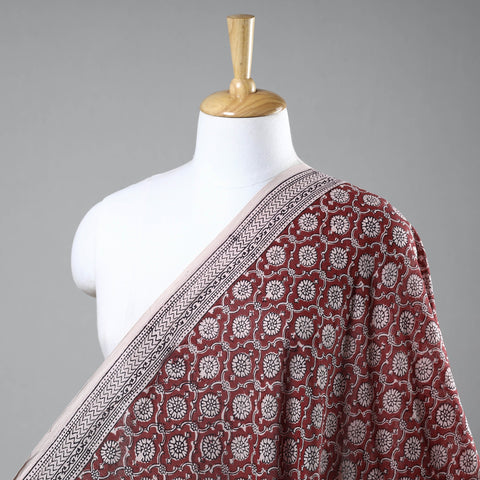  Bagh Hand Block Printed Chanderi Silk Handloom Fabric 
