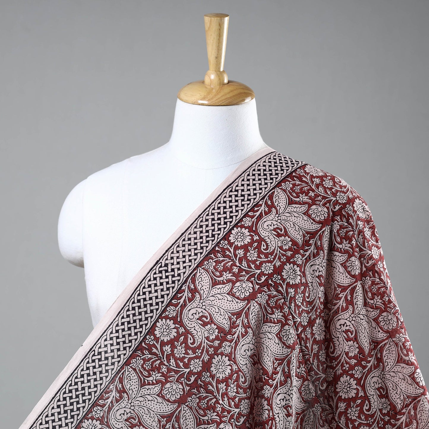  Bagh Hand Block Printed Chanderi Silk Handloom Fabric 
