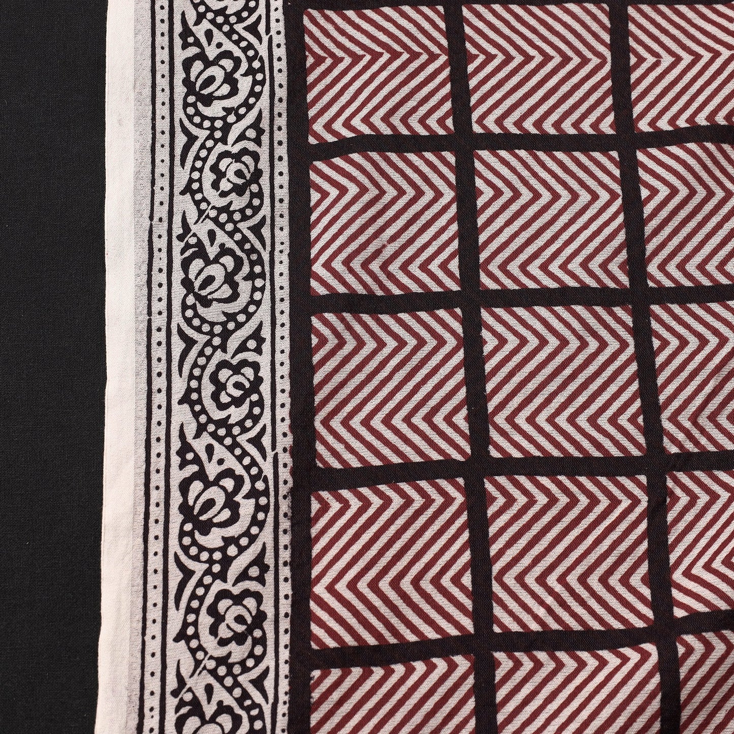 Buy Bagh Hand Block Printed Chanderi Silk Handloom Fabric Online at iTokri.com
