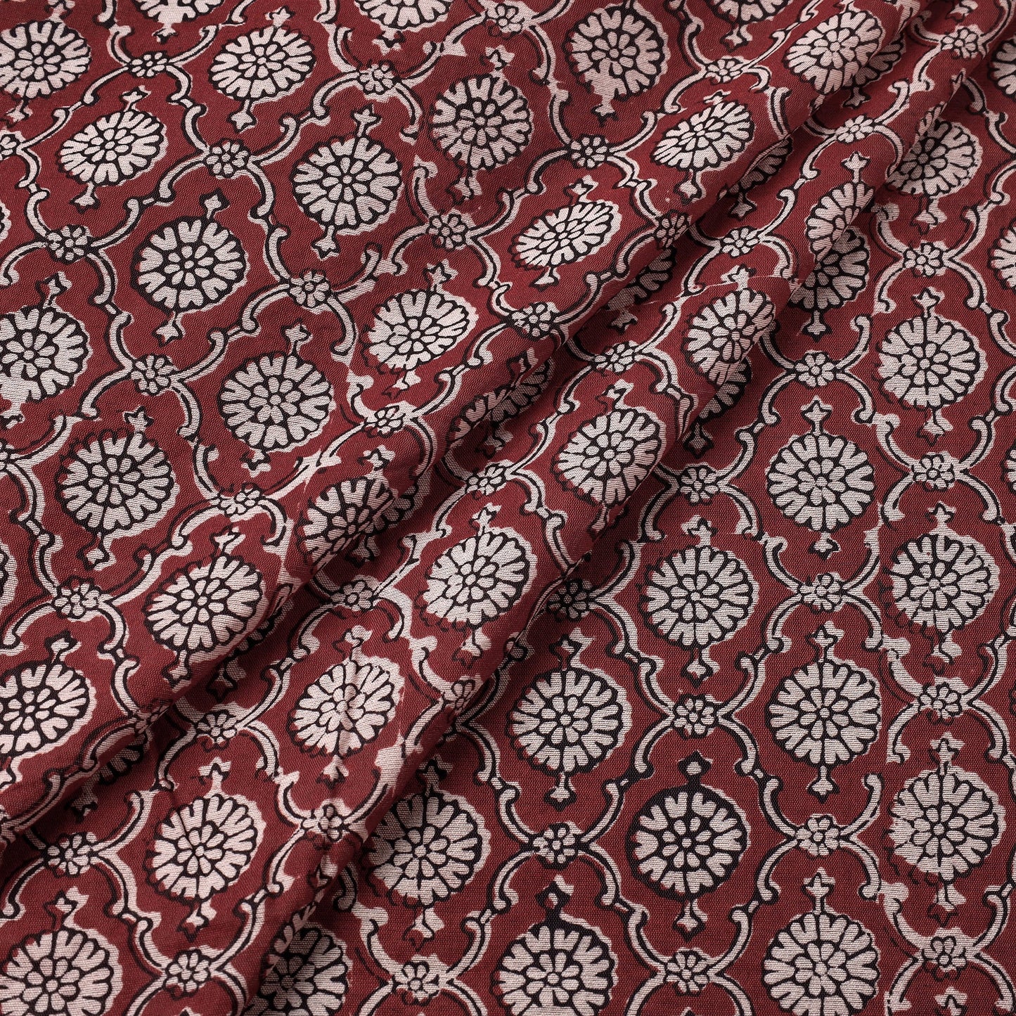  Bagh Hand Block Printed Chanderi Silk Handloom Fabric 