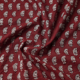 Buy Bagh Hand Block Printed Chanderi Silk Handloom Fabric Online at iTokri.com