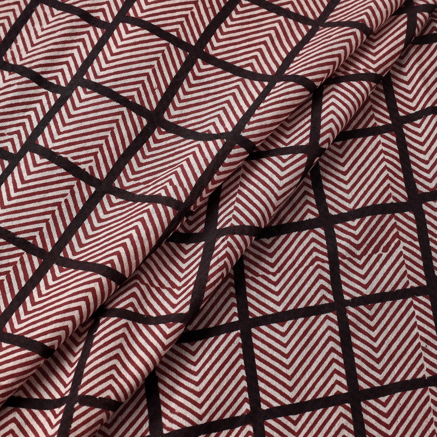 Buy Bagh Hand Block Printed Chanderi Silk Handloom Fabric Online at iTokri.com