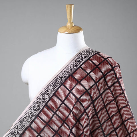 Buy Bagh Hand Block Printed Chanderi Silk Handloom Fabric Online at iTokri.com