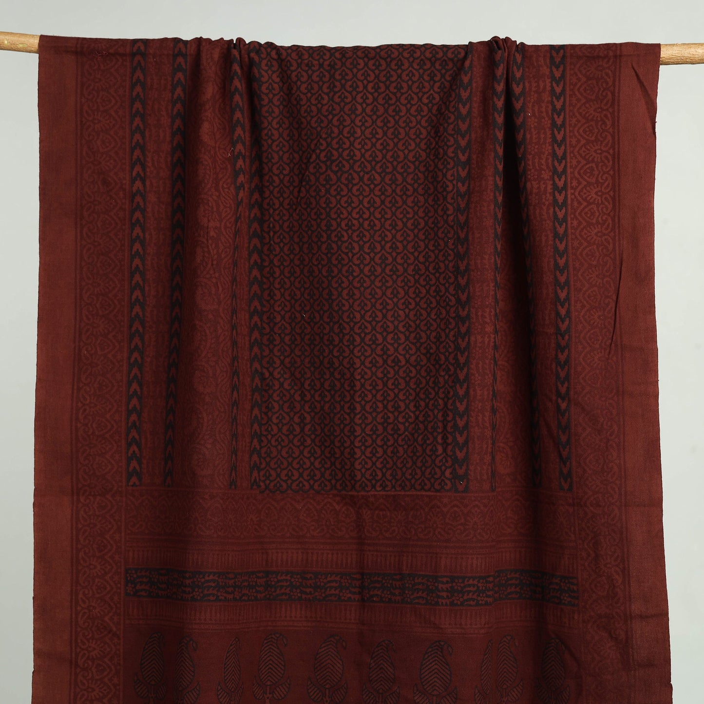 Maroon Bagh Hand Block Print Cotton Handloom Towel
