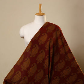 Maroon Bagh Hand Block Print Natural Dyed Cotton Fabric