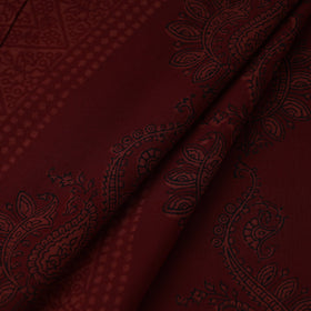 Red Bagh Hand Block Print Natural Dyed Cotton Fabric