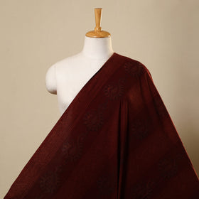 Red Bagh Hand Block Print Natural Dyed Cotton Fabric