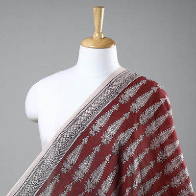  Bagh Hand Block Printed Chanderi Silk Handloom Fabric 