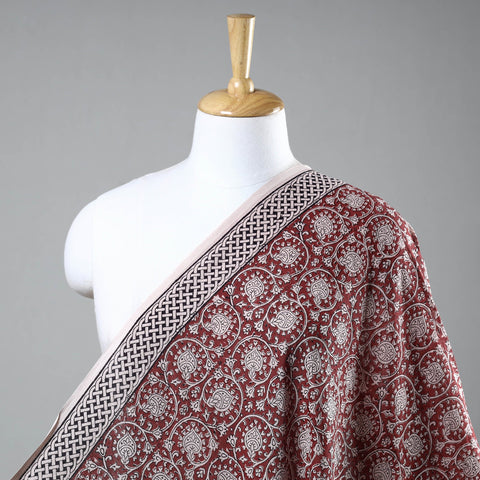  Bagh Hand Block Printed Chanderi Silk Handloom Fabric 
