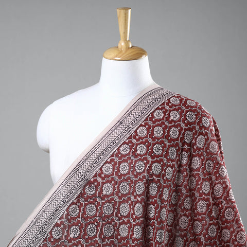  Bagh Hand Block Printed Chanderi Silk Handloom Fabric 