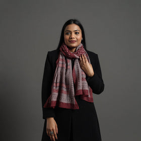  Maroon Bagh Hand Block Printed Merino Woollen Stole