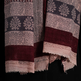  Maroon Bagh Hand Block Printed Woollen Stole