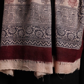 Maroon Bagh Hand Block Printed Woollen Stole