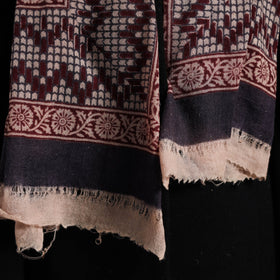 Maroon Bagh Hand Block Printed Woollen Stole