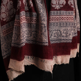  Maroon Bagh Hand Block Printed Woollen Stole