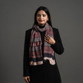 Maroon Bagh Hand Block Printed Woollen Stole