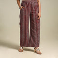 Maroon Bagh Block Print Natural Dyed Cotton Palazzo