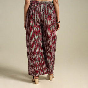 Maroon Bagh Block Print Natural Dyed Cotton Palazzo
