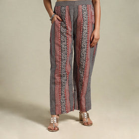 Maroon Bagh Block Print Natural Dyed Cotton Palazzo