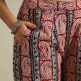 Maroon - bagh natural dyed cotton palazzo 20 - handcrafted