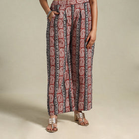 Maroon - bagh natural dyed cotton palazzo 20 - handcrafted