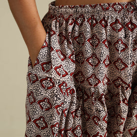 White Bagh Block Print Natural Dyed Cotton Salwar